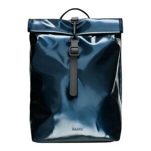 Sleek Metallic Blue Rolling Rucksack mini